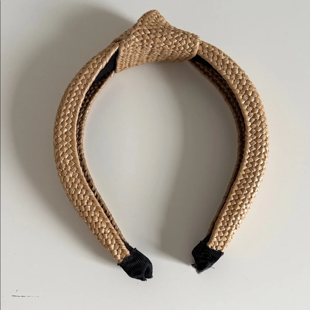 Loft / Target Headband Set - Pink Tortoiseshell Print and Natural Woven One Size